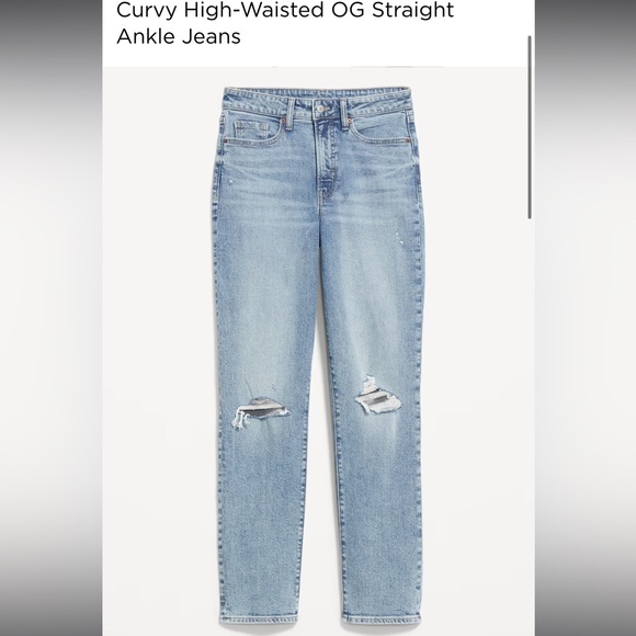 Old Navy Curvy High Waisted OG Straight Leg Ankle Jeans Sz 10 - Picture 2 of 13